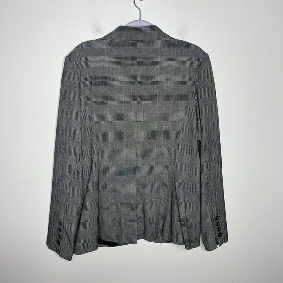 Norma Kamali Blazer Womens 18 Houndstooth Single Button Jacket Lined‎ Career - Picture 7 of 16